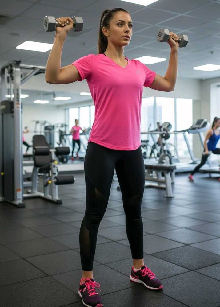 🏃‍♀️Hot Pink Adidas Climalite V-Neck T-Shirt🏃‍♀️