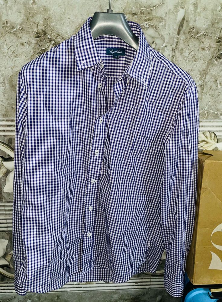 Qertidio Blue Checked Shirt