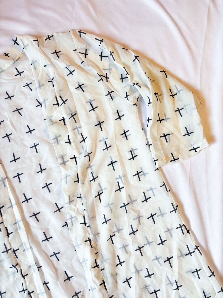 Black and white shrug