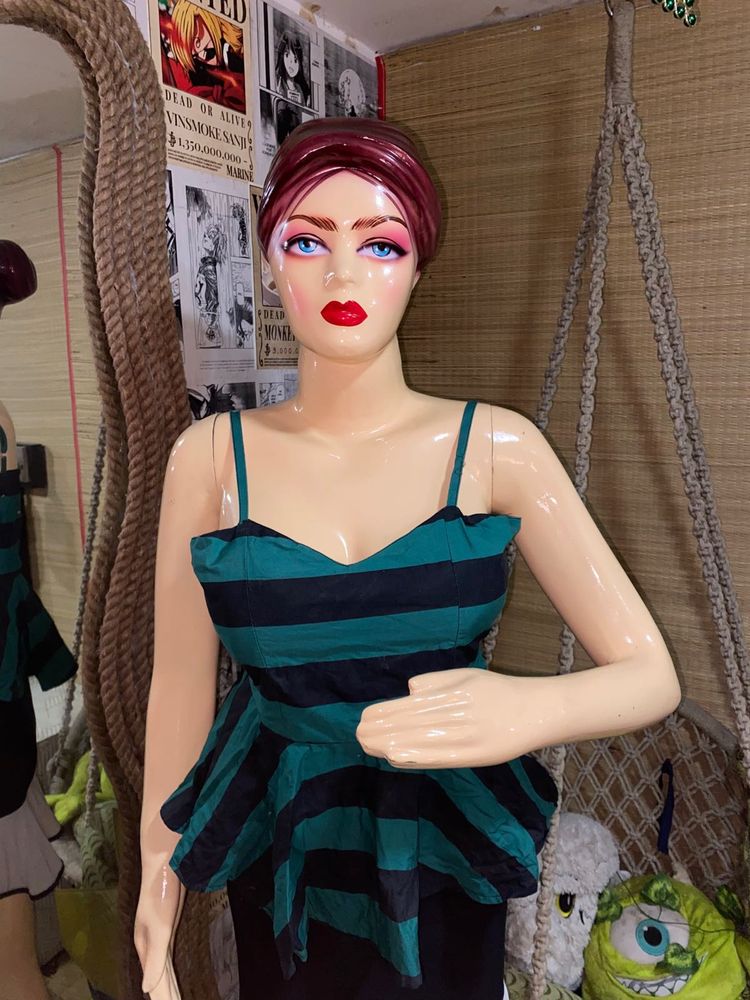 Striped Peplum Top