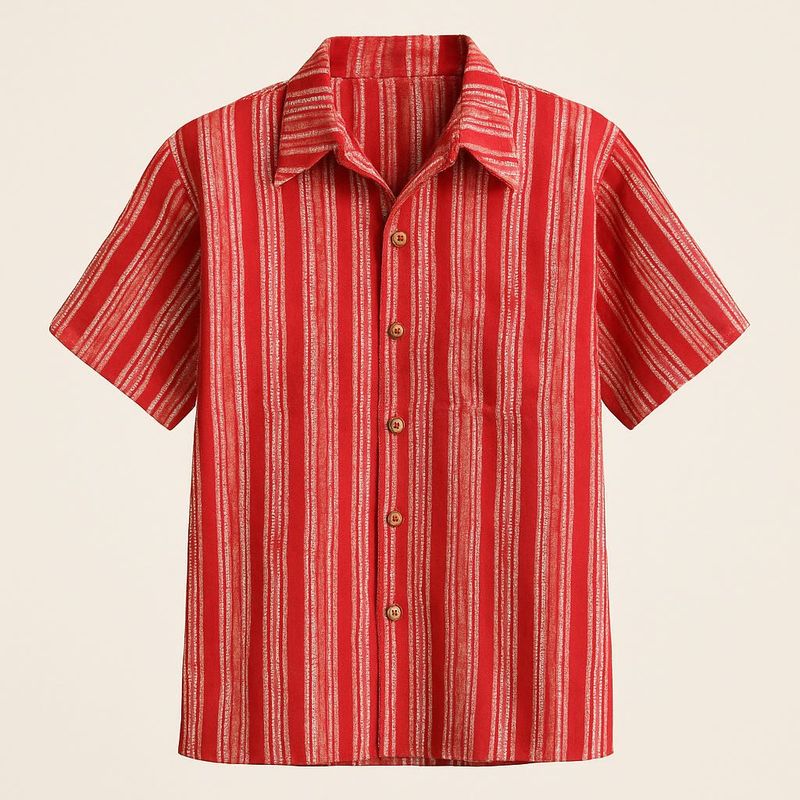 Unisex  Cotton Striped Shirt