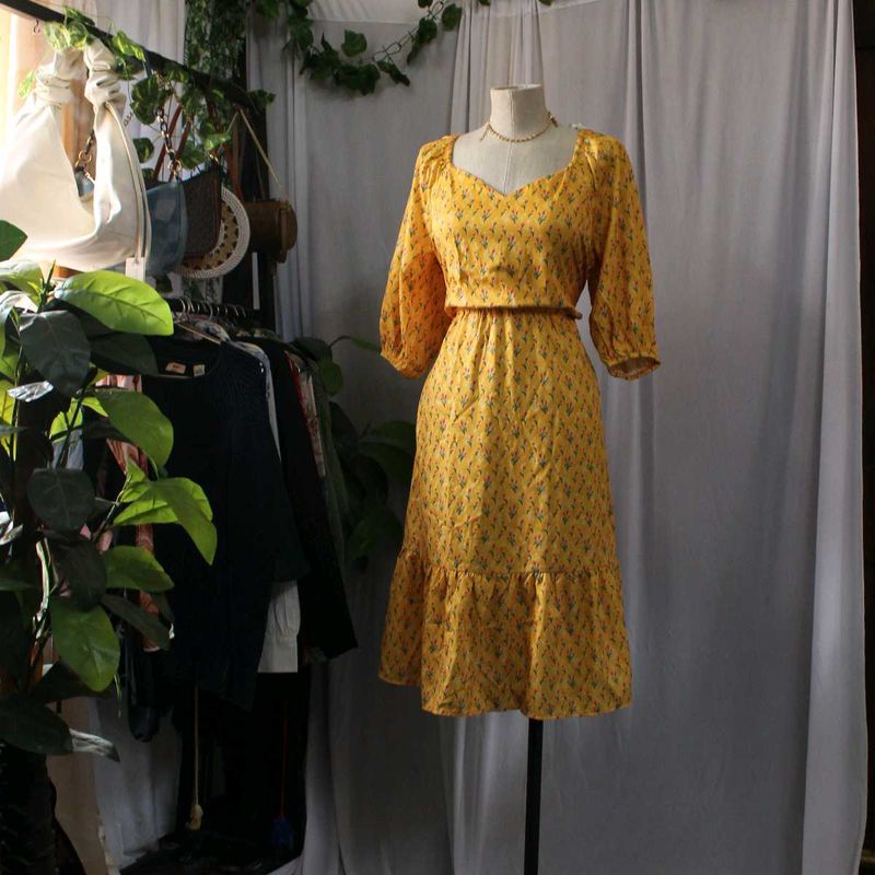 Vera Moda Yellow Floral Dress