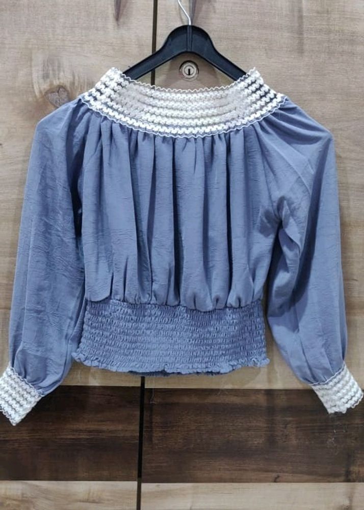 Greyish Blue Top 👕