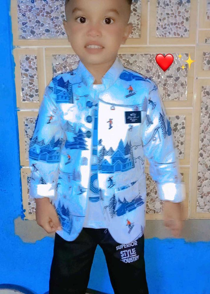Boys' Stylish Printed Shirt Set