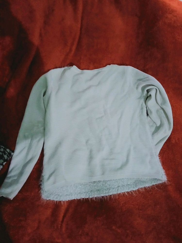 very soft and warm white sweater