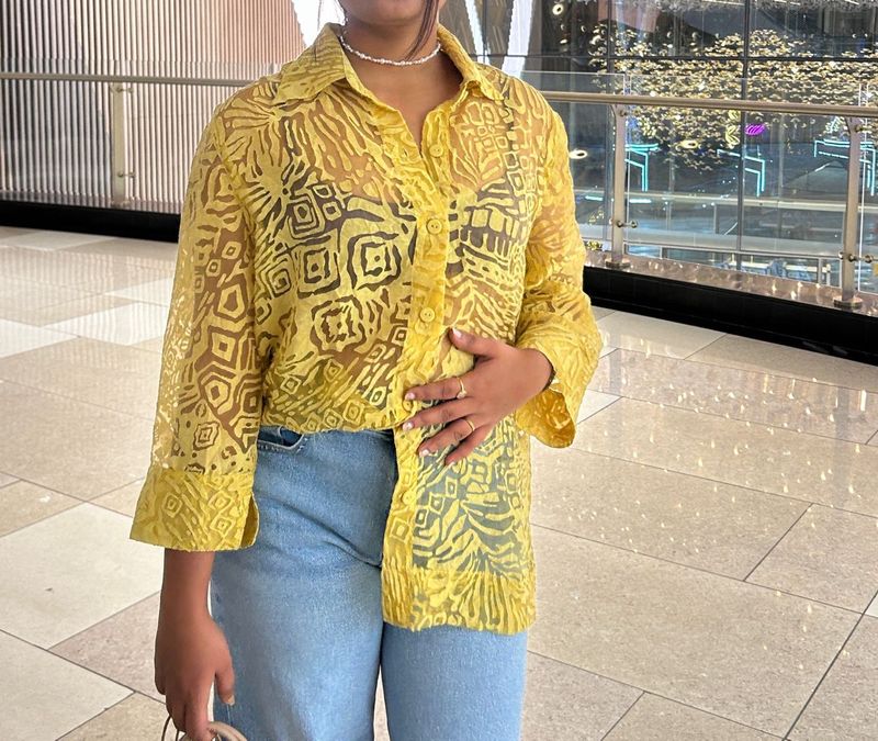 Oversized Yellow Shirt❣️
