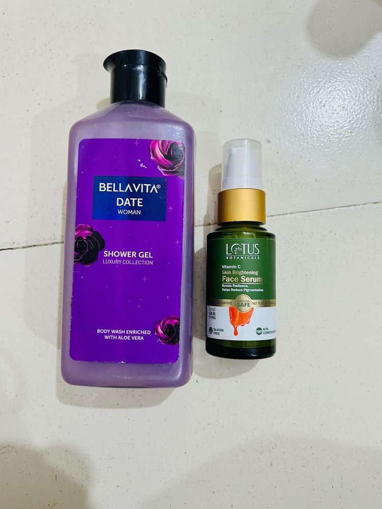 (OFFER🔥)Bellavita Shower Gel &amp; Lotus Serum