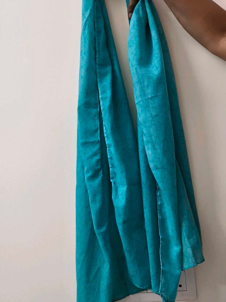 Aqua Print Scarf