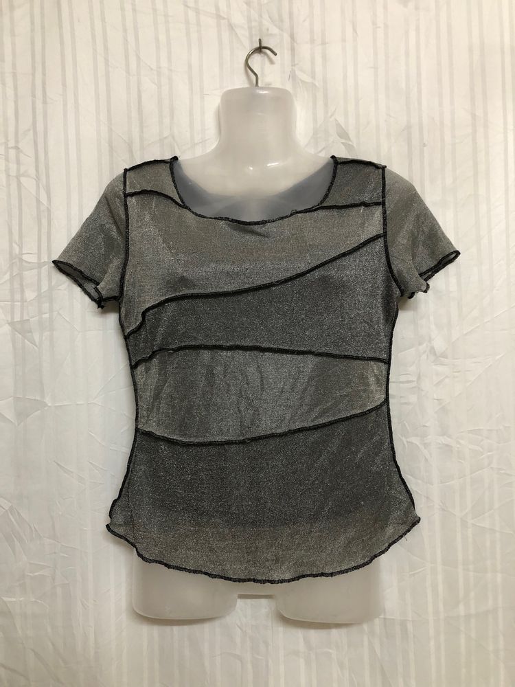 Tenzyal Grey Short Sleeve Top