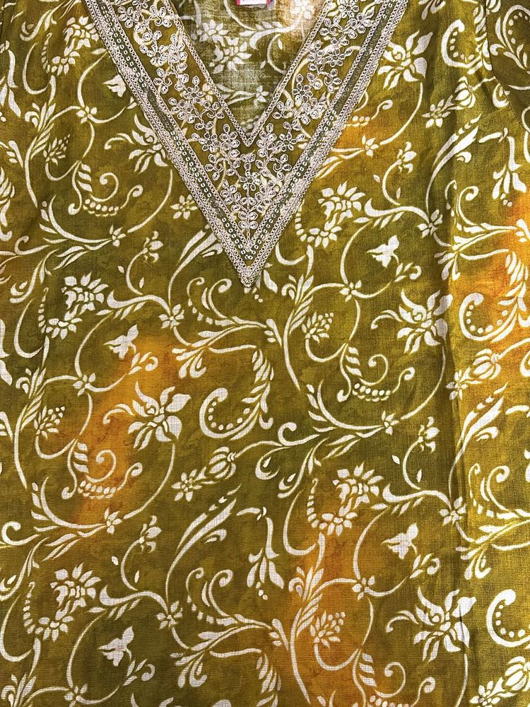 Lime Green Color Suit Set With XL Size