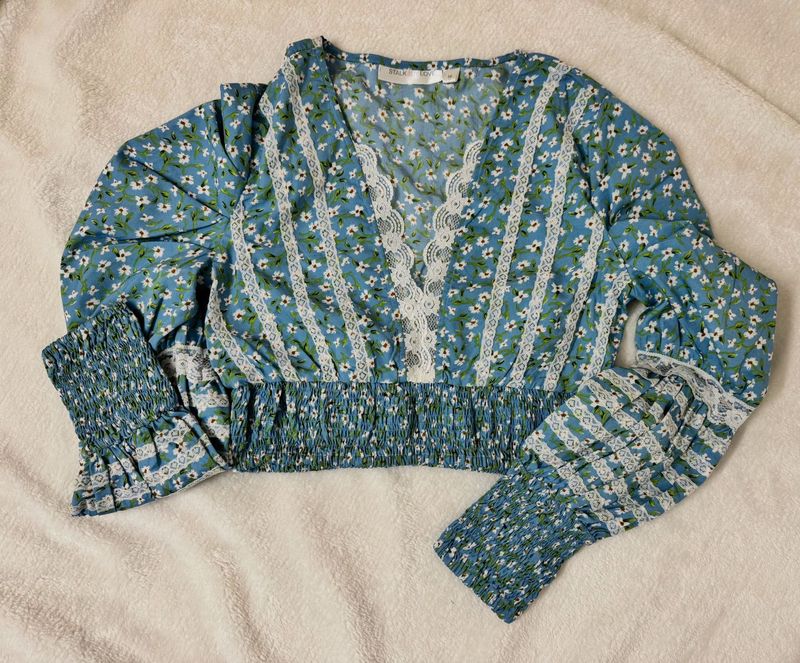 Floral Print Crop Top