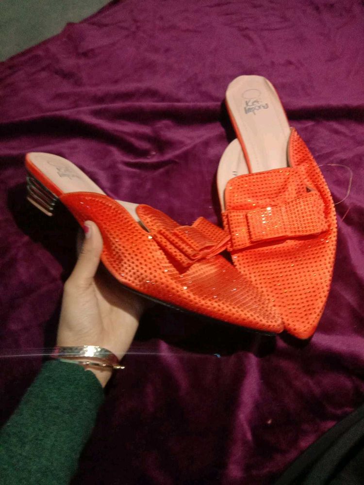 Orange Bow Flats