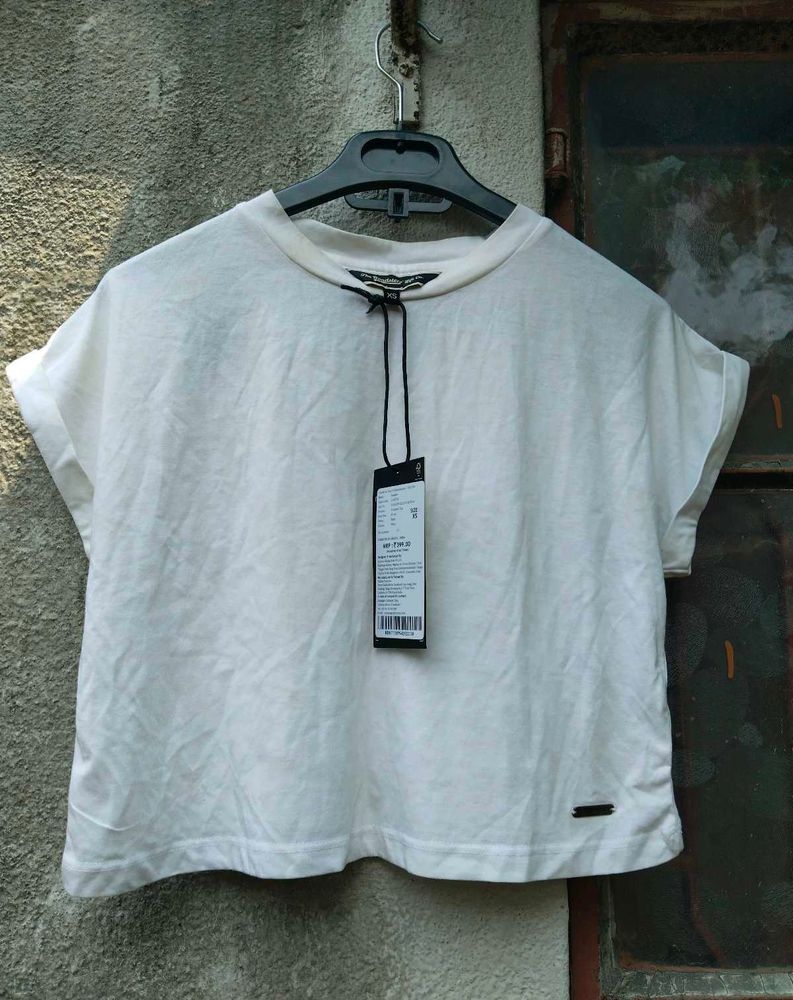3 Combo Set ( White Crop T-Shirt with Tags)