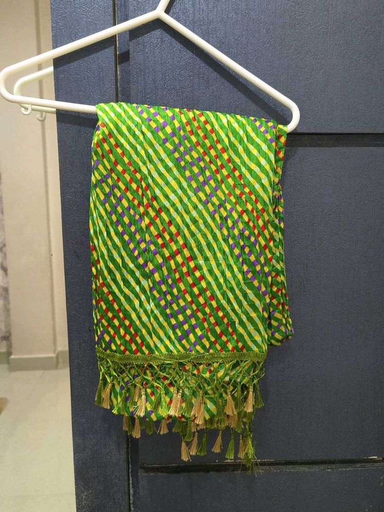 Green bhandani Dupatta