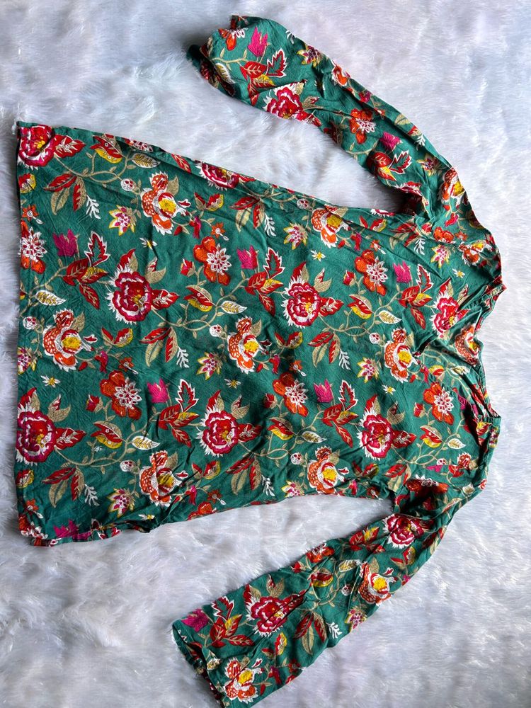Floral Print Long Sleeve Blouse