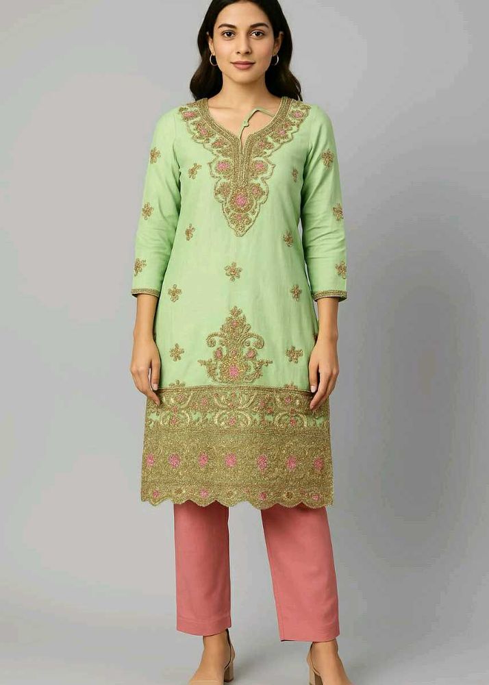 Elegant Embroidered Kurta Set