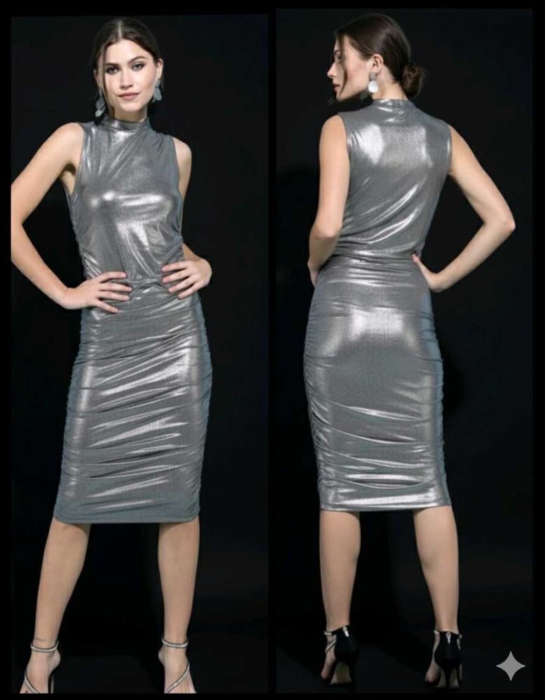 With Tag Silver Bodycon Dress