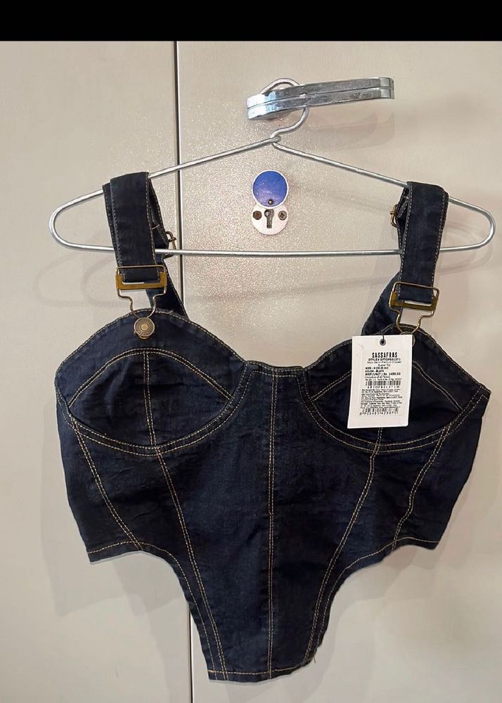 Denim Corset Top