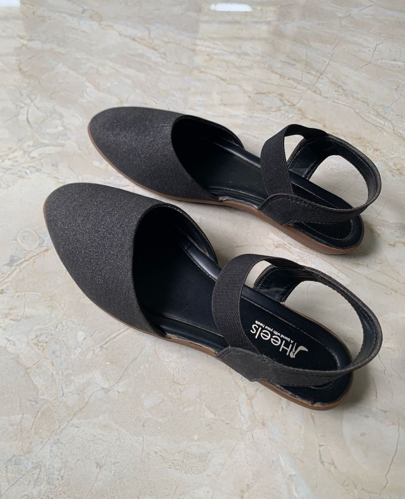 Black Slingback Flats