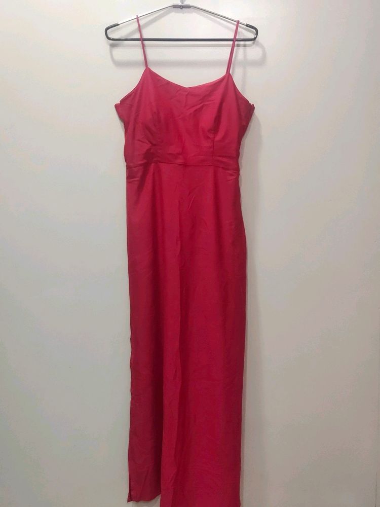 Red party wear gown