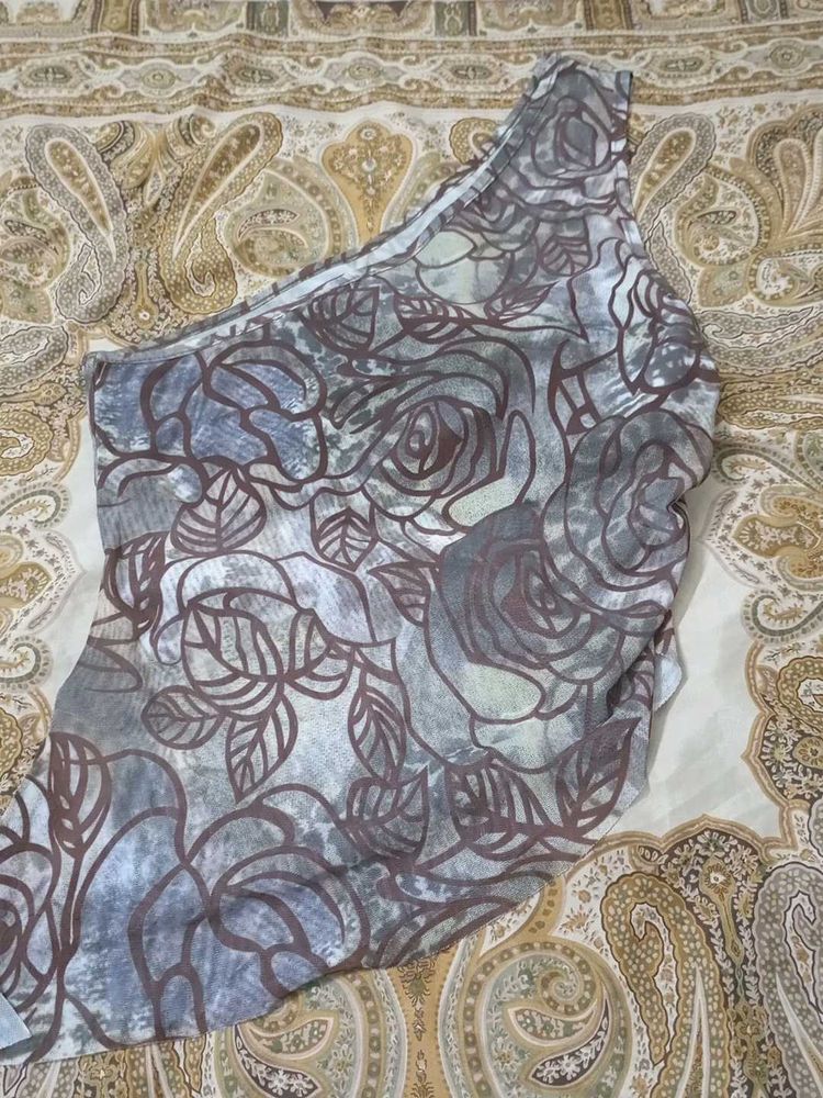Floral One-Shoulder Top