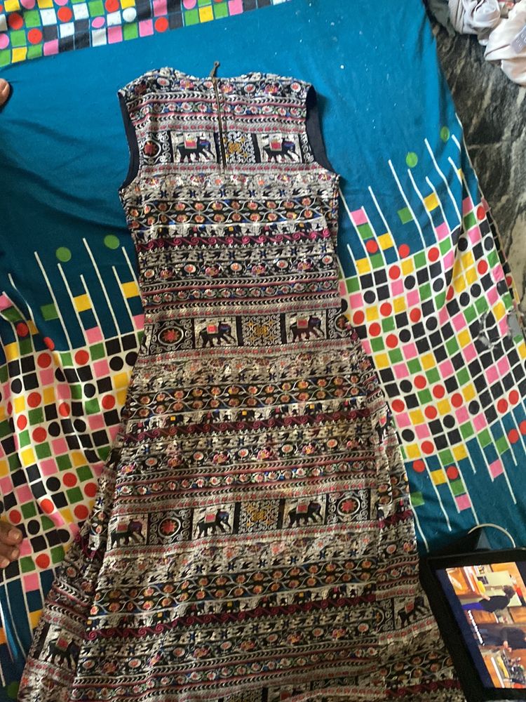 Elephant Print Sleeveless Dress