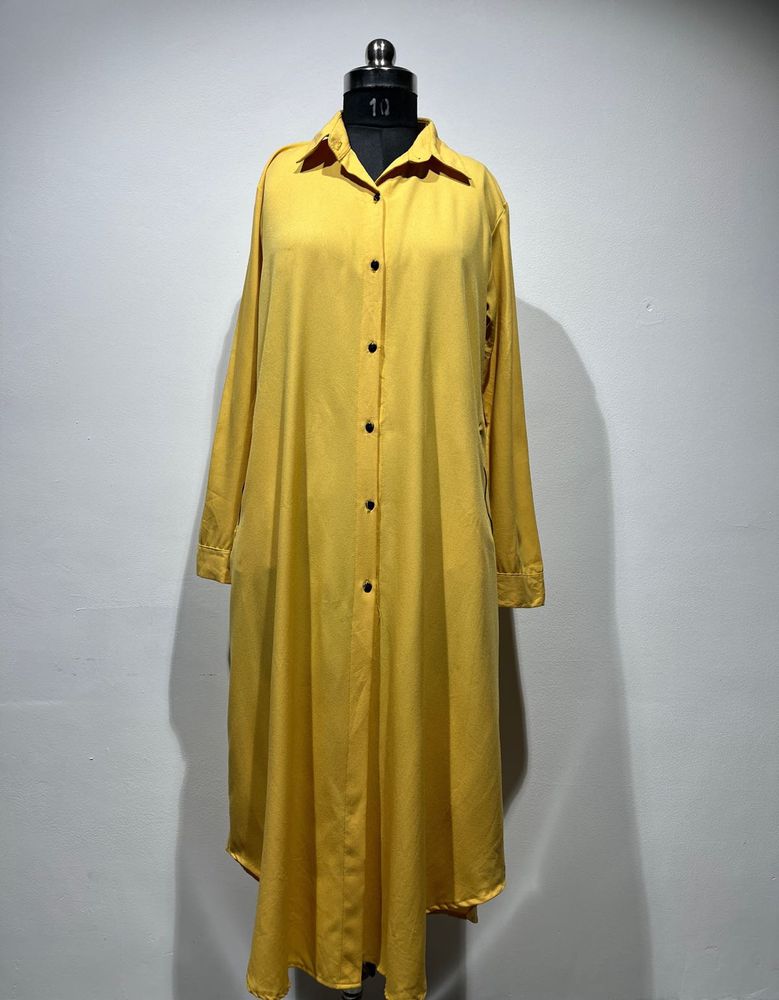 Yellow Shirt Dress