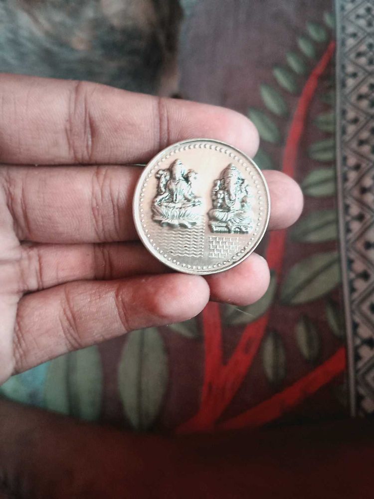 Laxmi Ganesh Bronze Coin