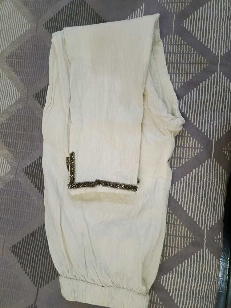 Beautiful Pant With Lace Stone Work....
