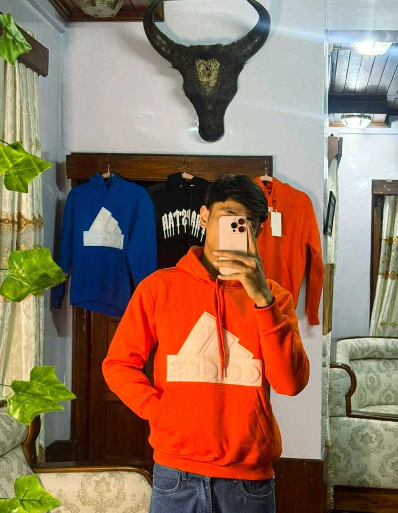 Adidas Orange Hoodie