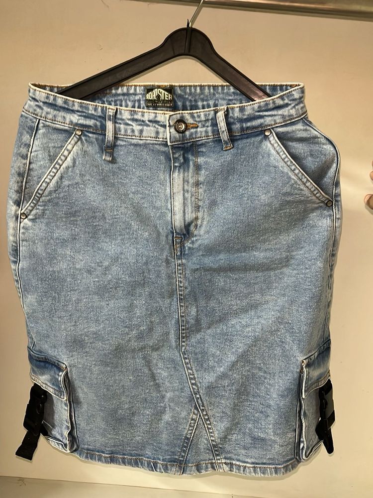 Denim Short Skirt