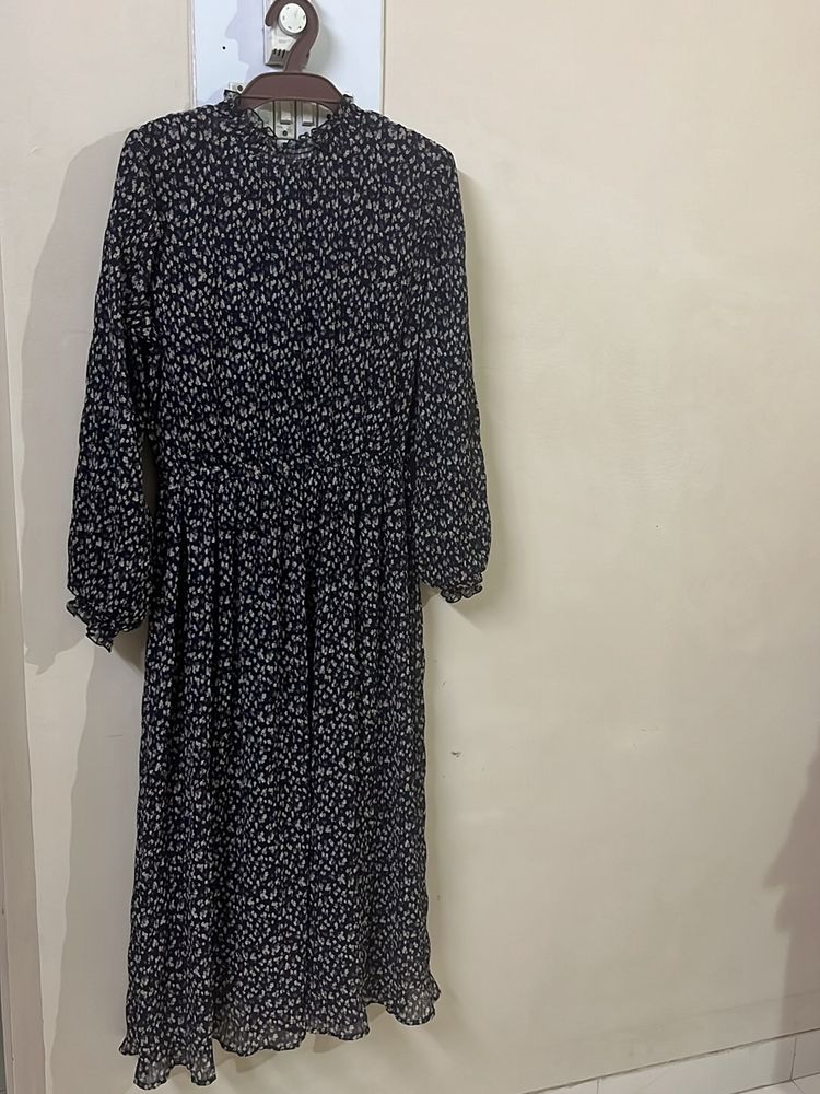 Navy Blue Floral Dress!!