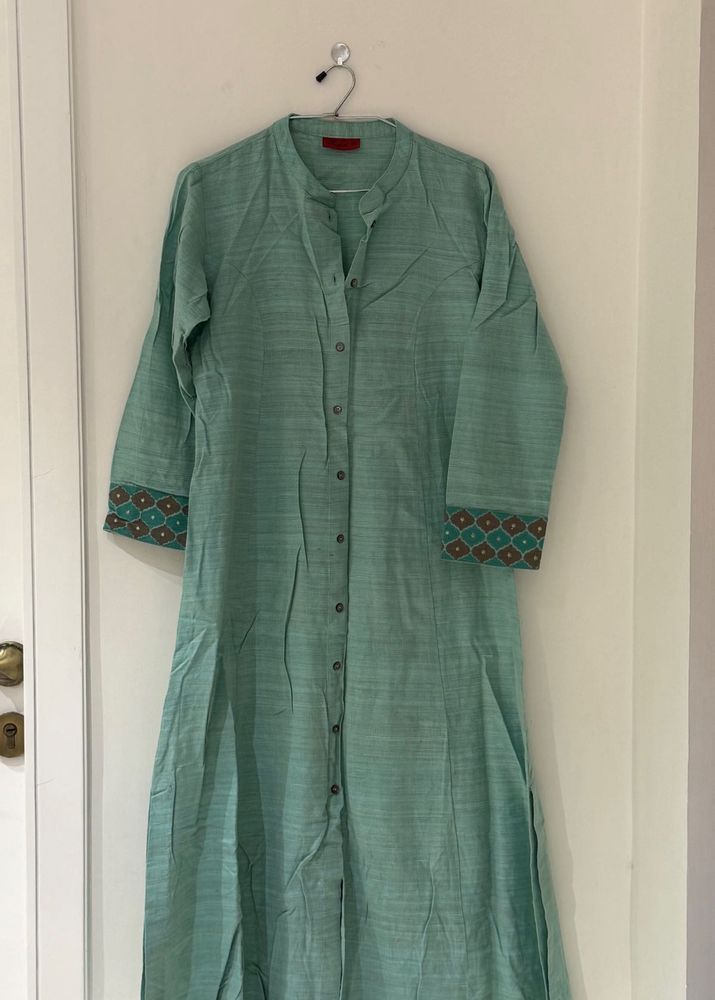 Elegant Green Cotton Kurta