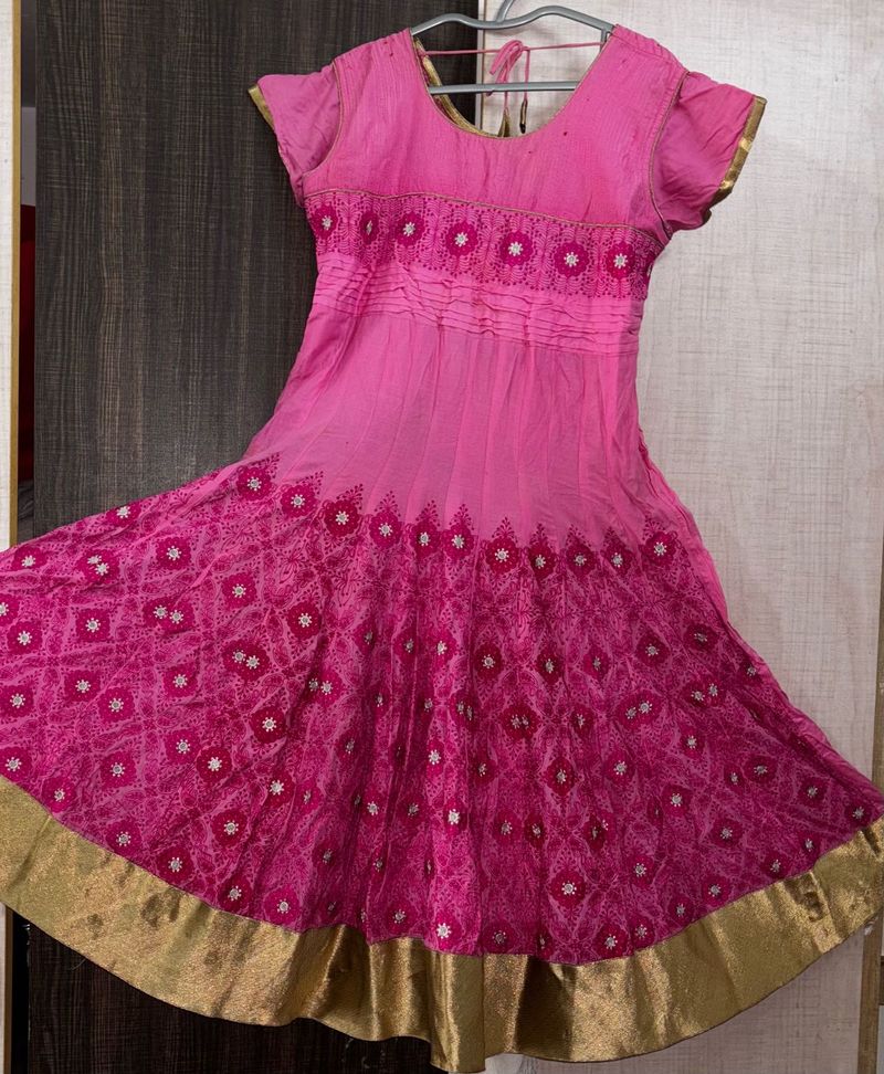 Pink Embroidered Kurta XXL