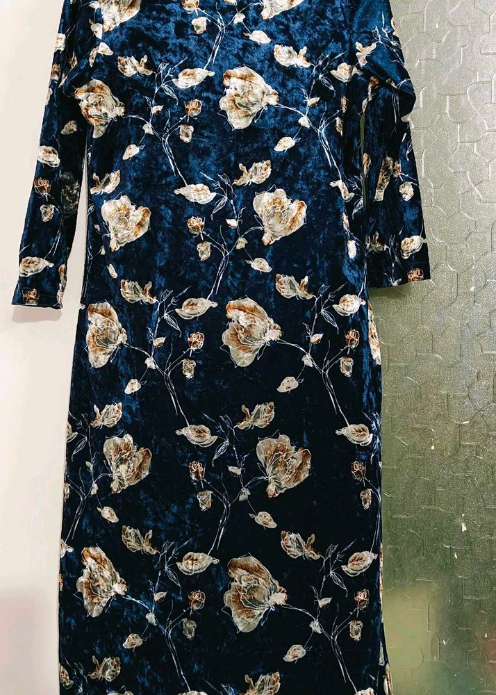 Floral Velvet Dress