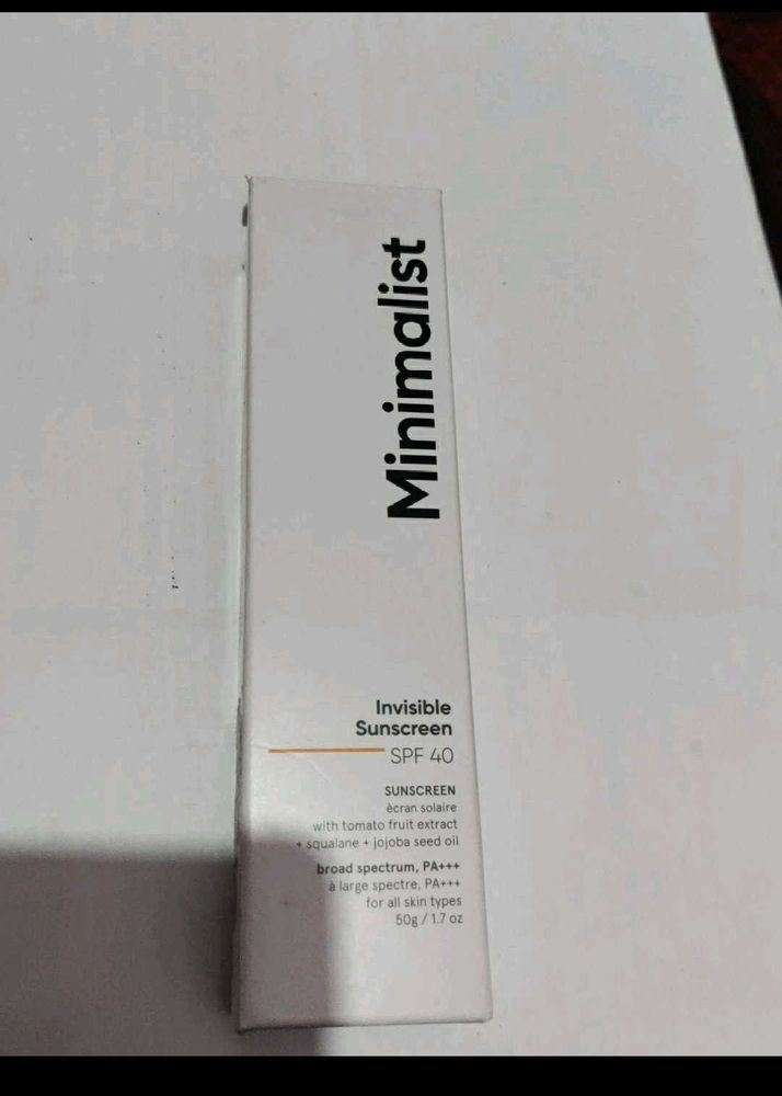 Minimalist Sunscreen Spf 40 Seal Pack New No Coin