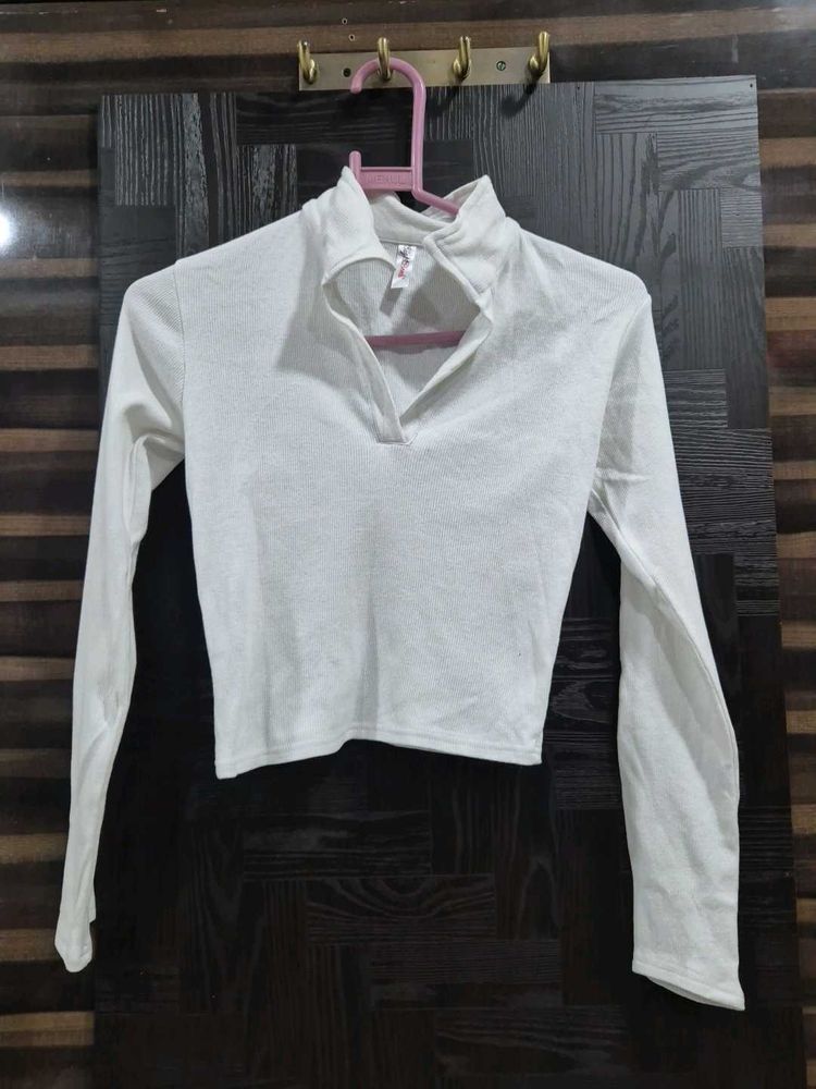 White Crop Top