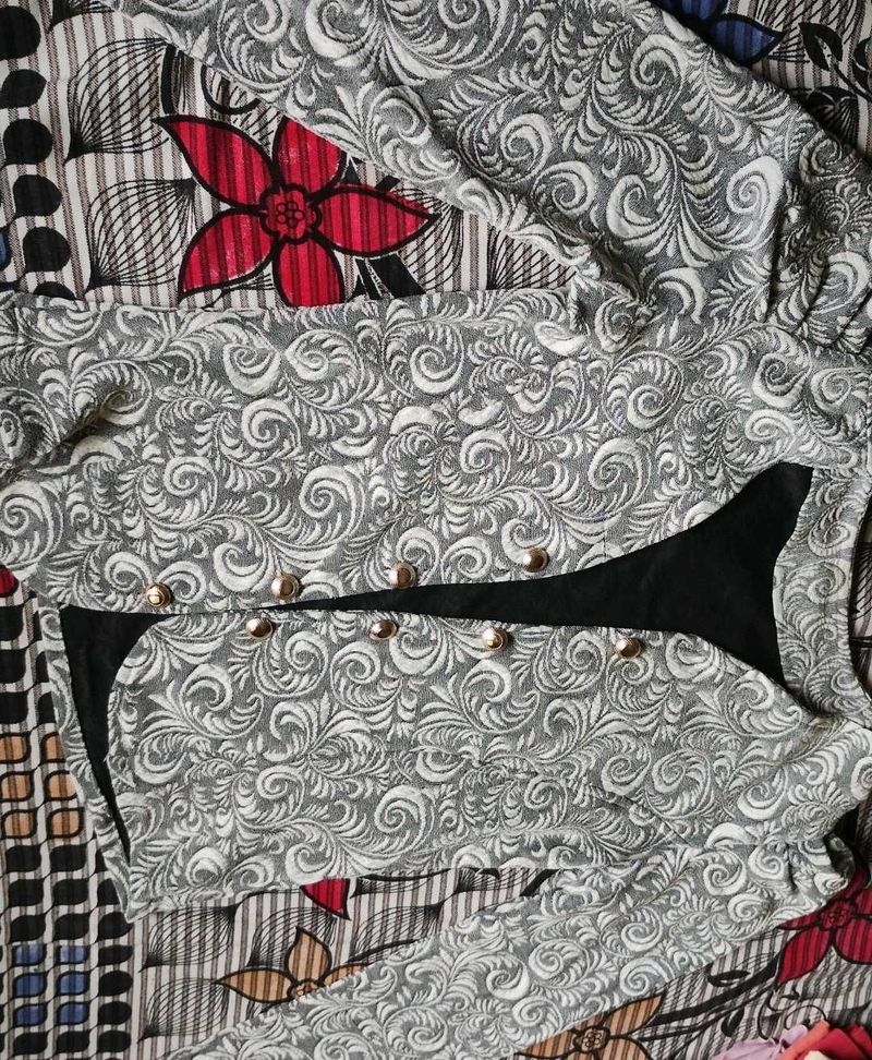 Patterned Button-Up Top