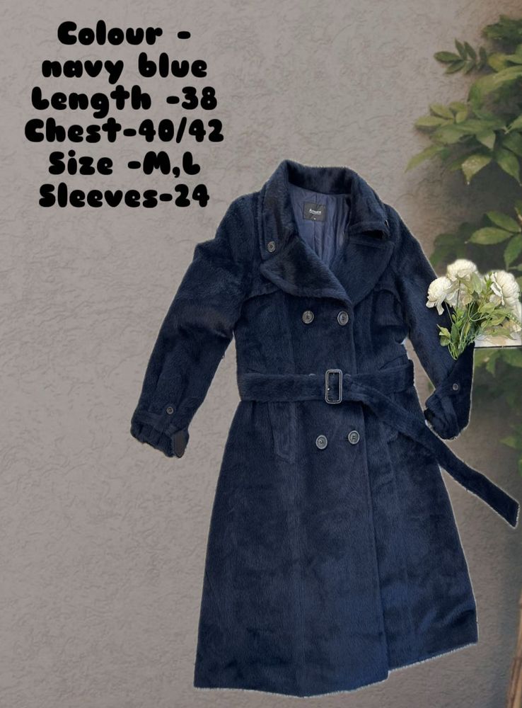 Navy Blue Trench Coat