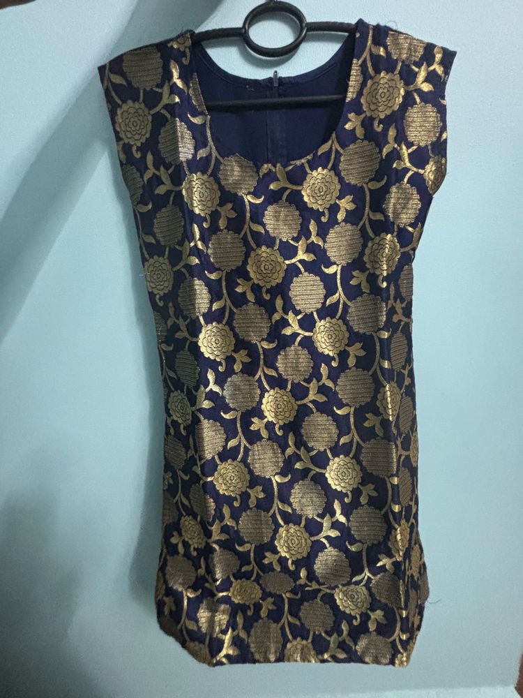 Floral Navy Kurta Set Women