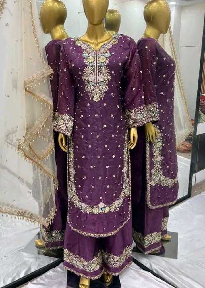 New Party Wear Silk Suit