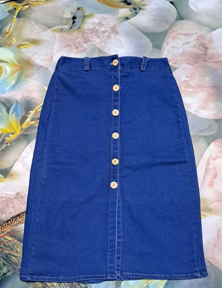 Blue Denim Skirt