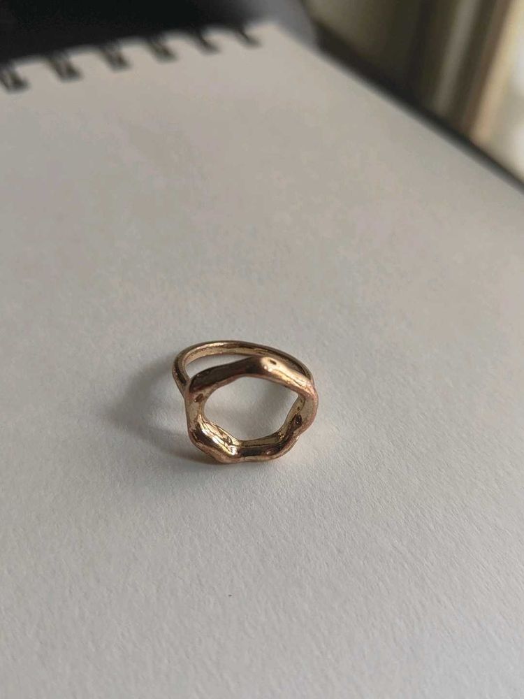 Unique Bronze rose -Tone Statement Ring