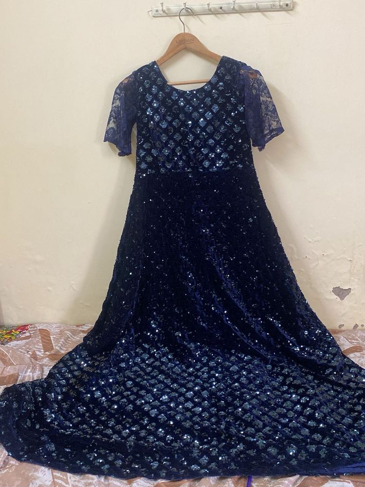 Elegant Blue Ethnic Gown