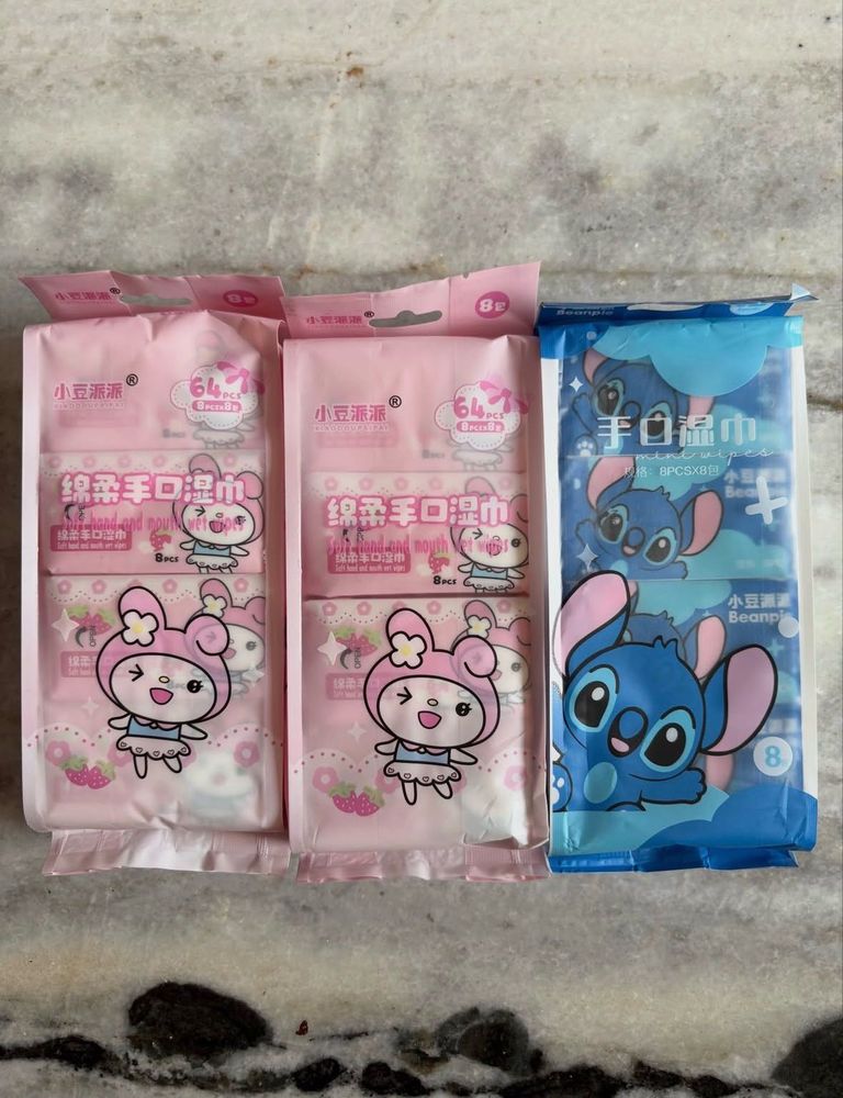 Cute Character Wet Wipes Bundle