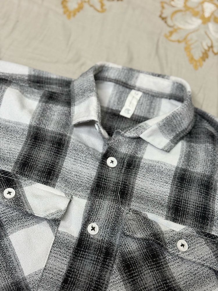 BLACK &amp; WHITE CHECKS SHIRT