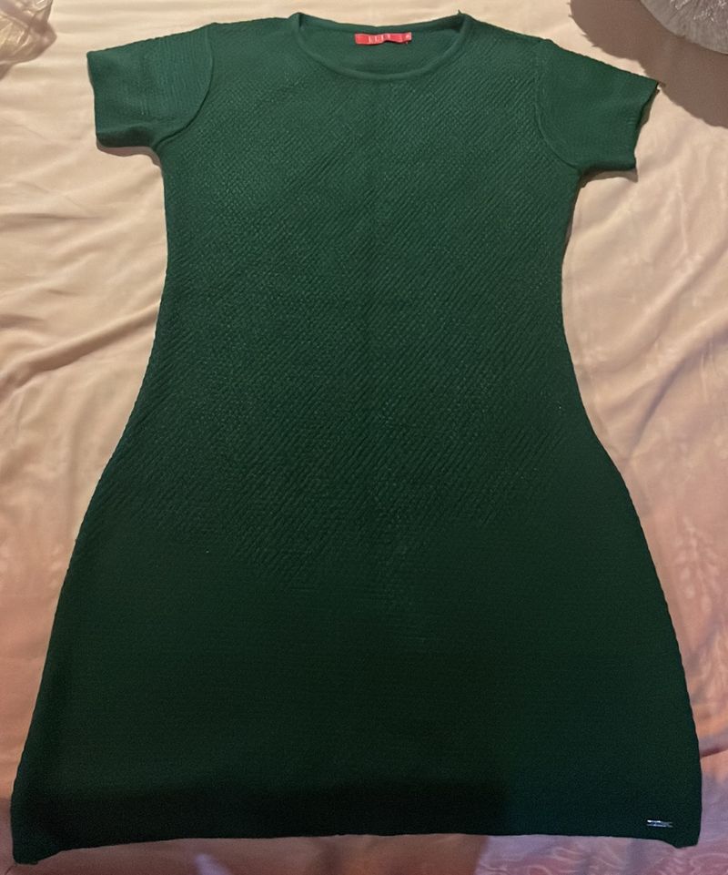 Short Green Knit Dress