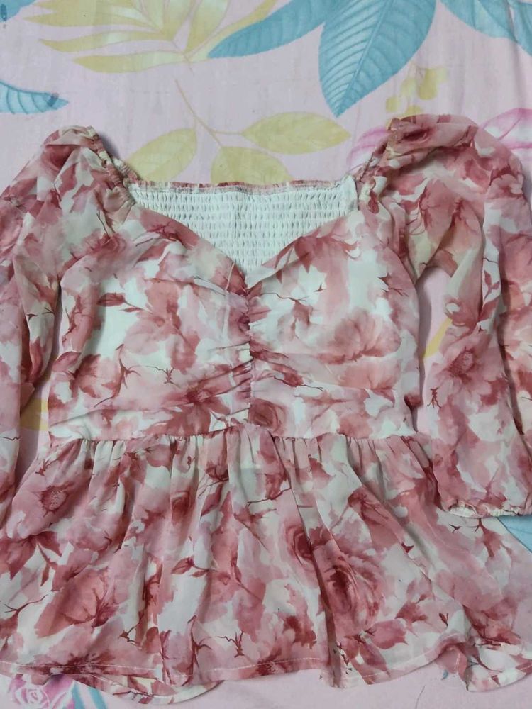 Floral Chiffon Top