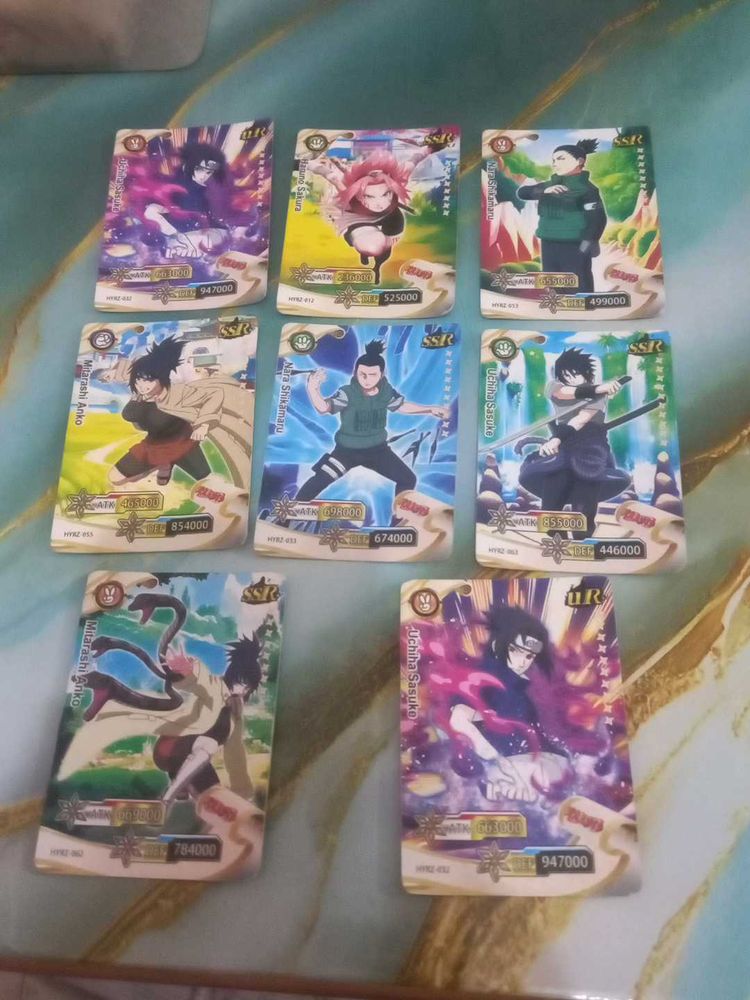 Naruto Collectible Cards - Set of 8