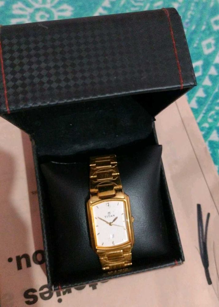 Titan Gold Watch with Box15